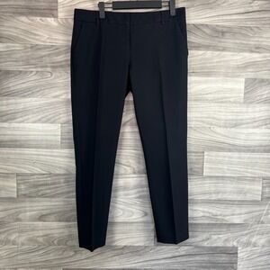 EXPRESS Dress Pants Womens 8R Black Columnist Straight Leg Slash Pocket Preppy